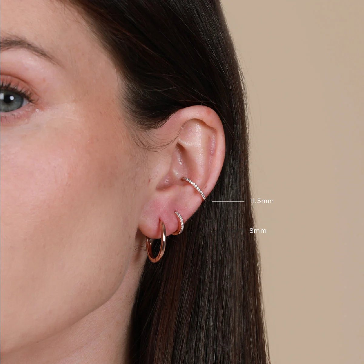 Jewelled Hoop in Gold - Image 3