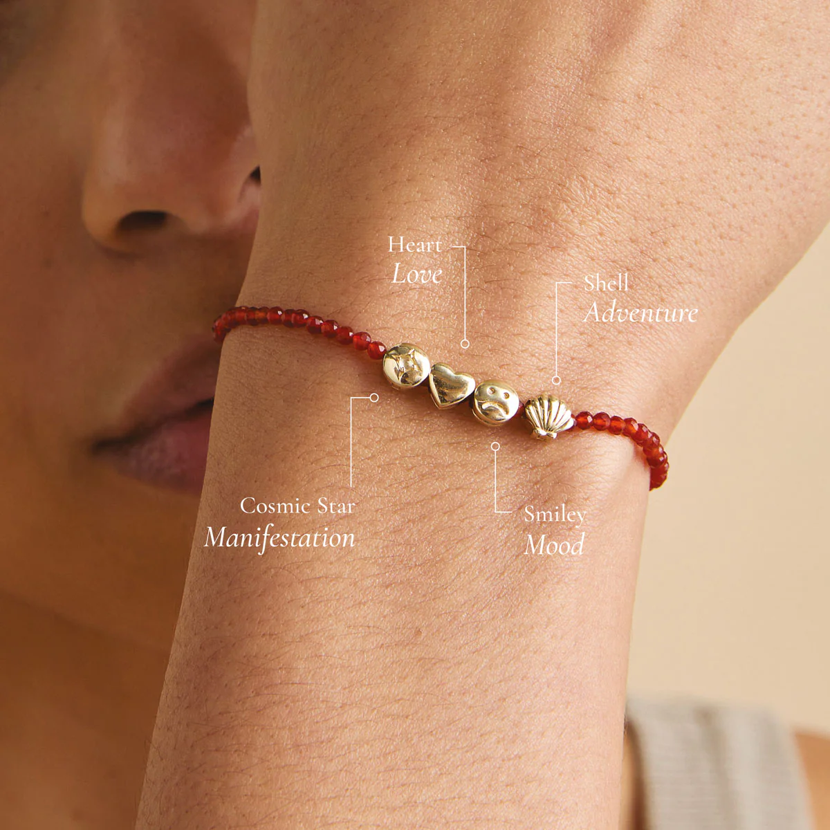 Smiley Click Charm in 9k Gold - Image 3