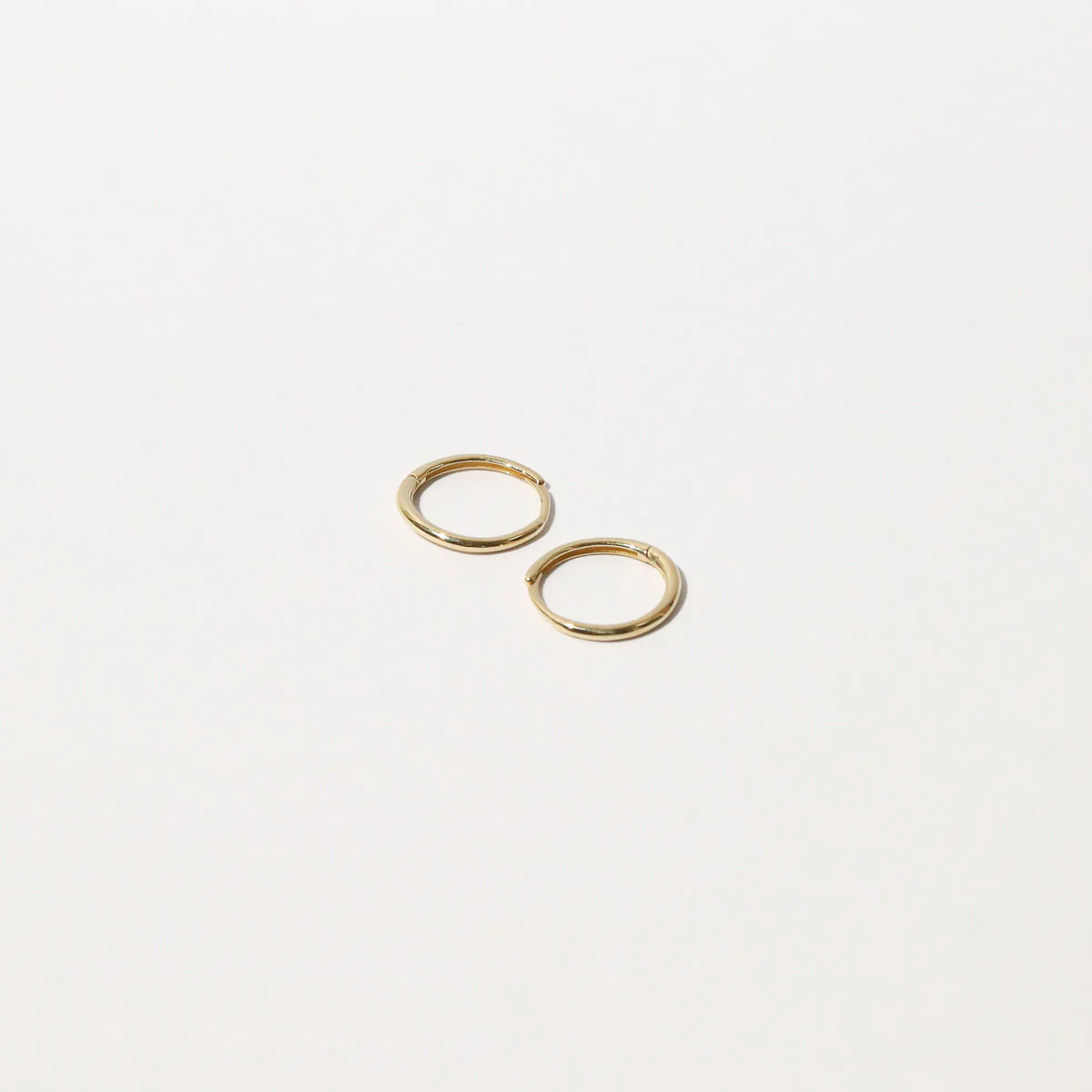 Simple Hoops in Solid Gold - Image 3