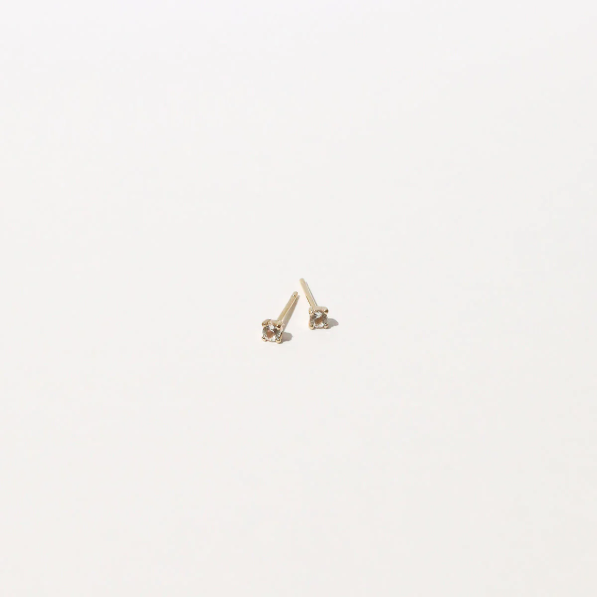 Topaz Stud Earrings in Solid Gold - Image 3
