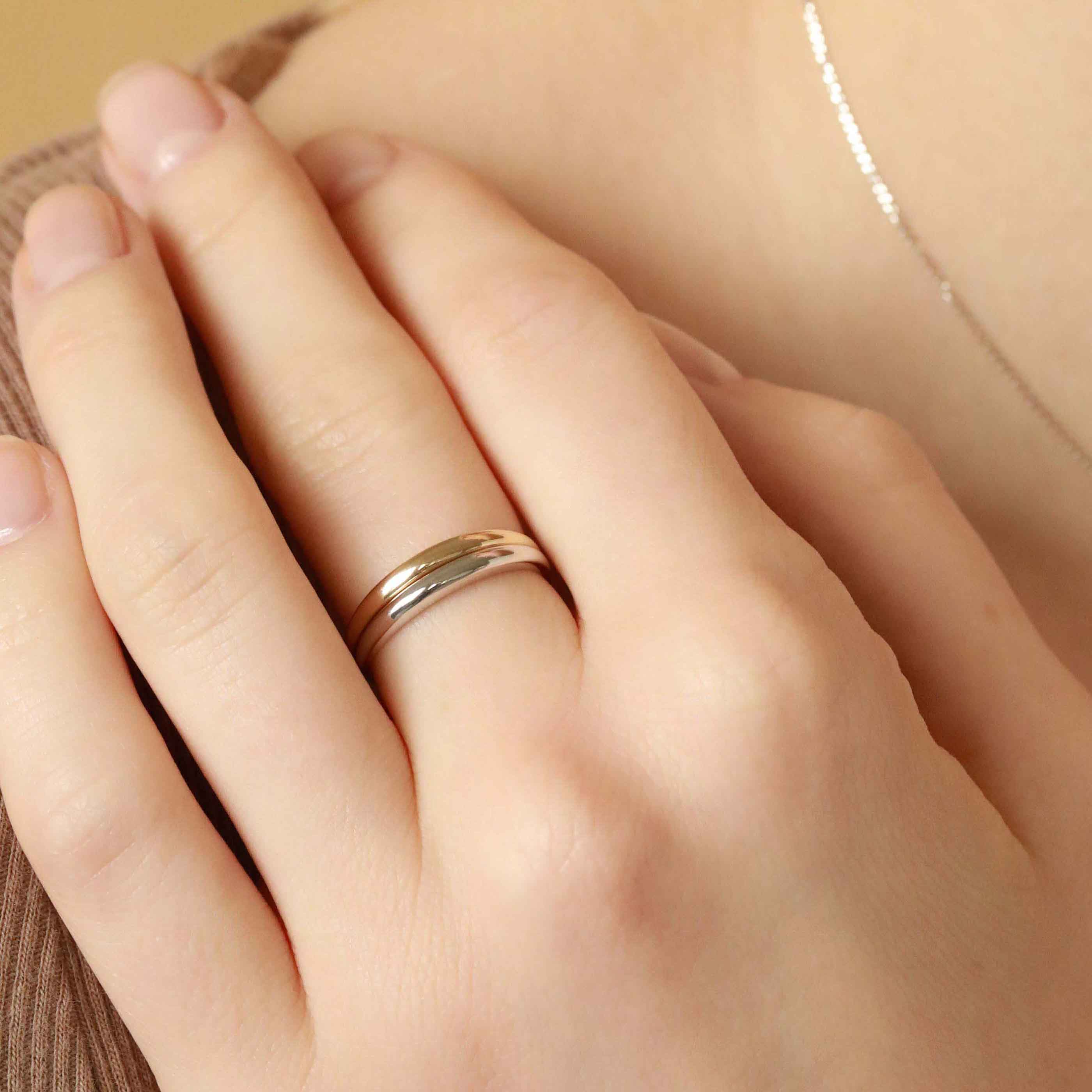 Dome Ring in Solid White Gold - Image 4