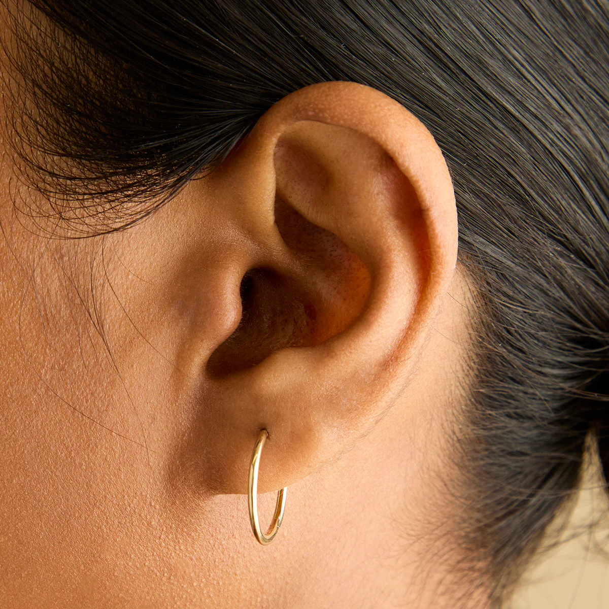 Staple Hoops in Solid Gold - Image 2