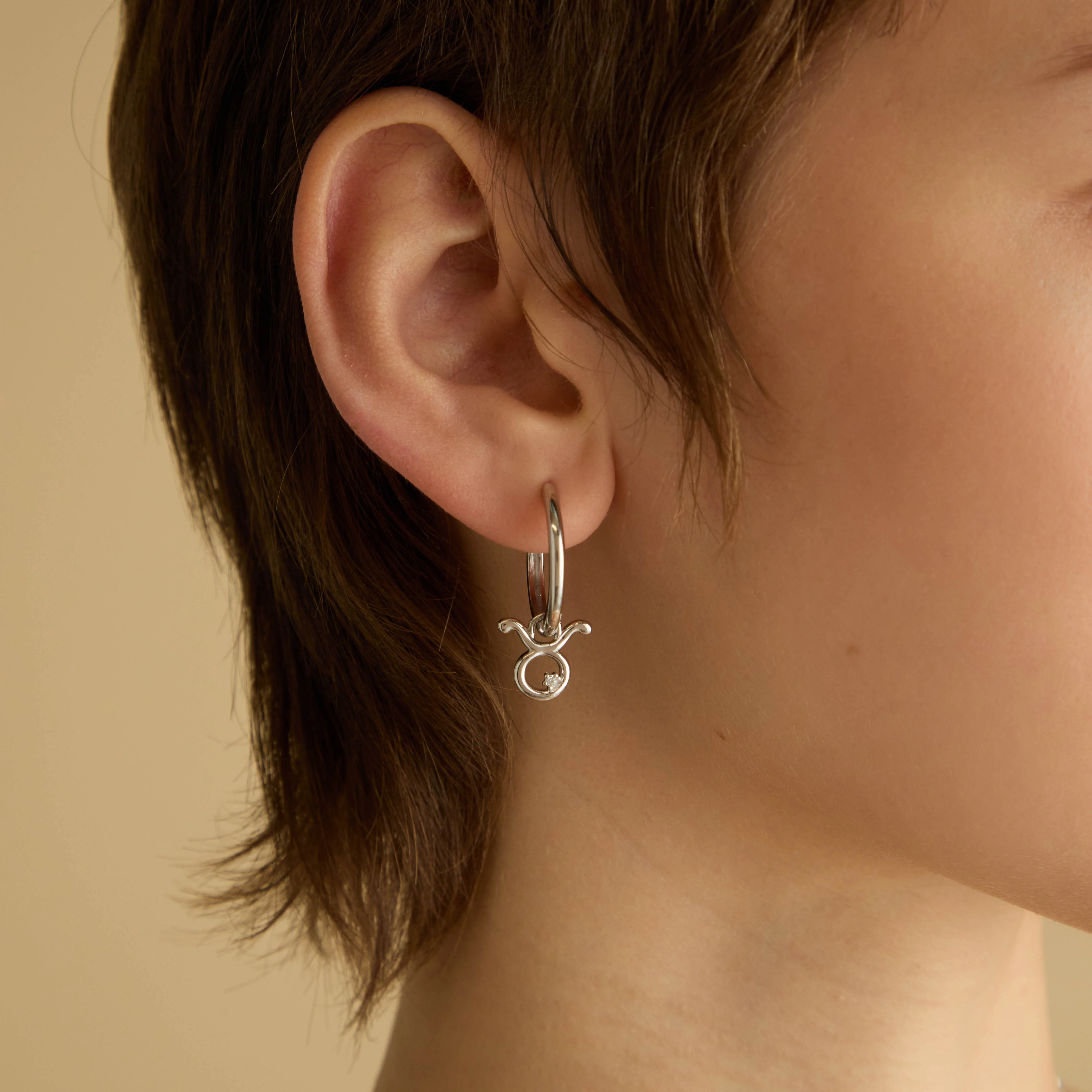 Taurus Zodiac Clip Charm in Silver - Image 2