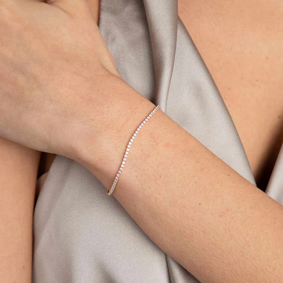 Tennis Chain Bracelet in Gold - Image 2