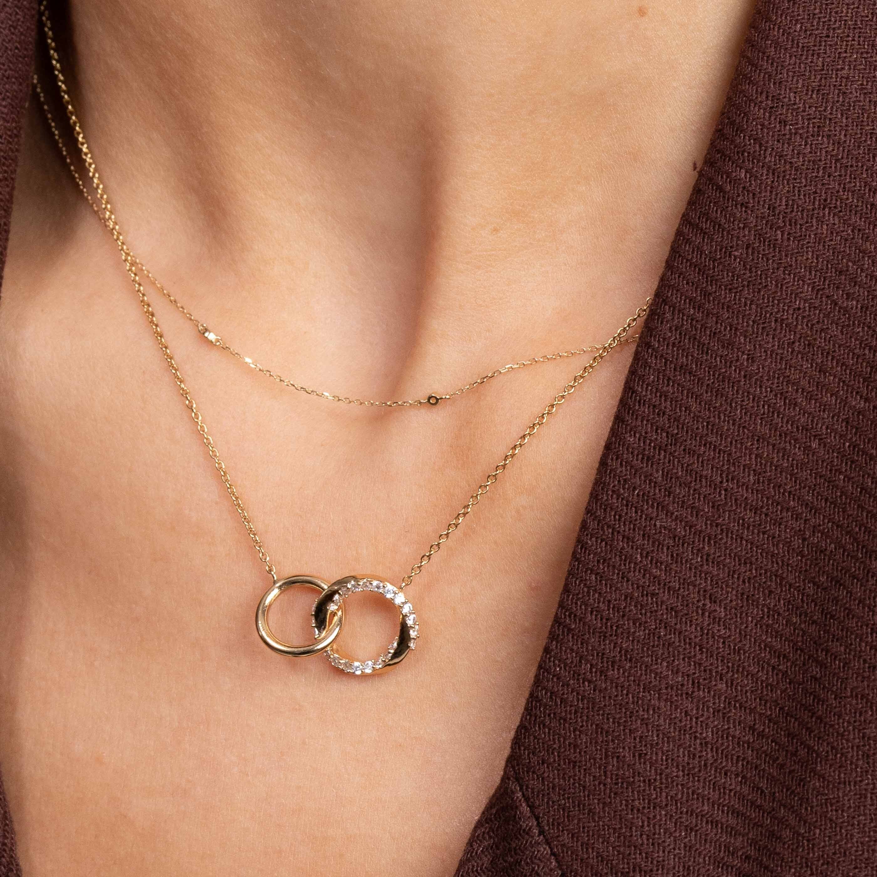Topaz Charm Necklace in Solid Gold - Image 4