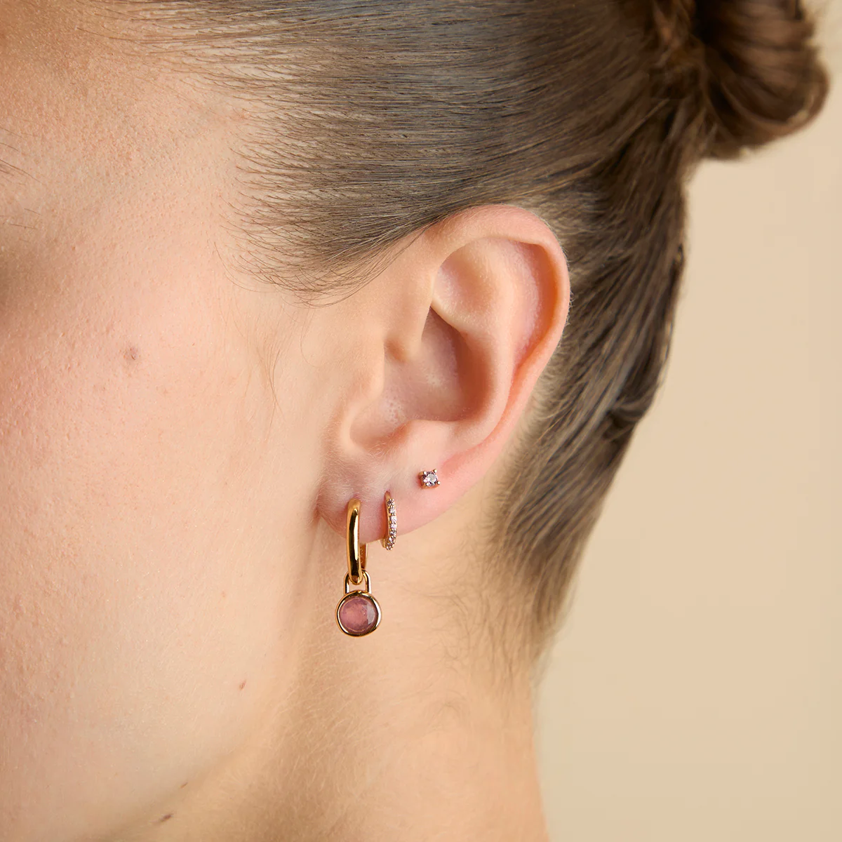 Tourmaline October Clip Charm in Gold - Image 5