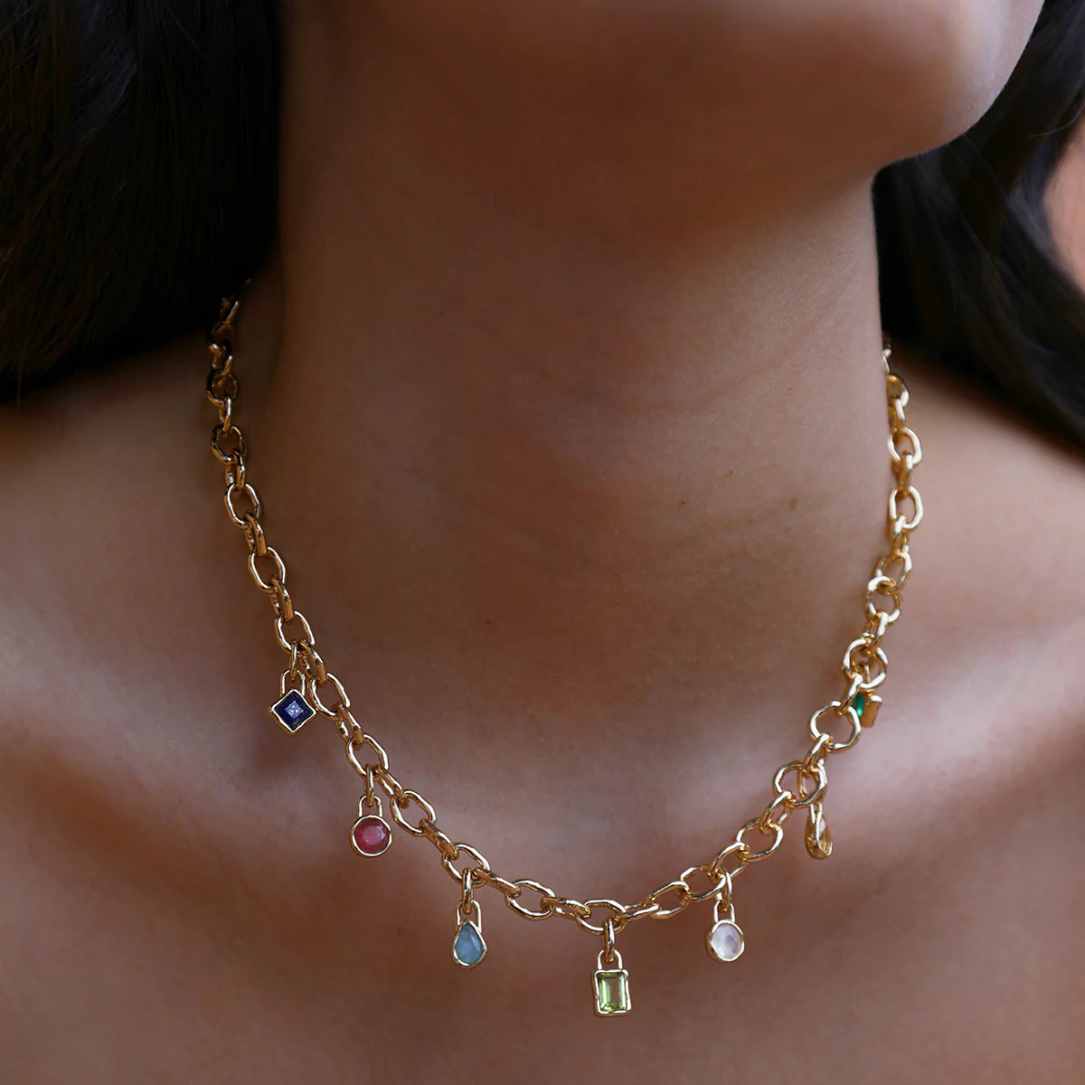 Tourmaline October Clip Charm in Gold - Image 6
