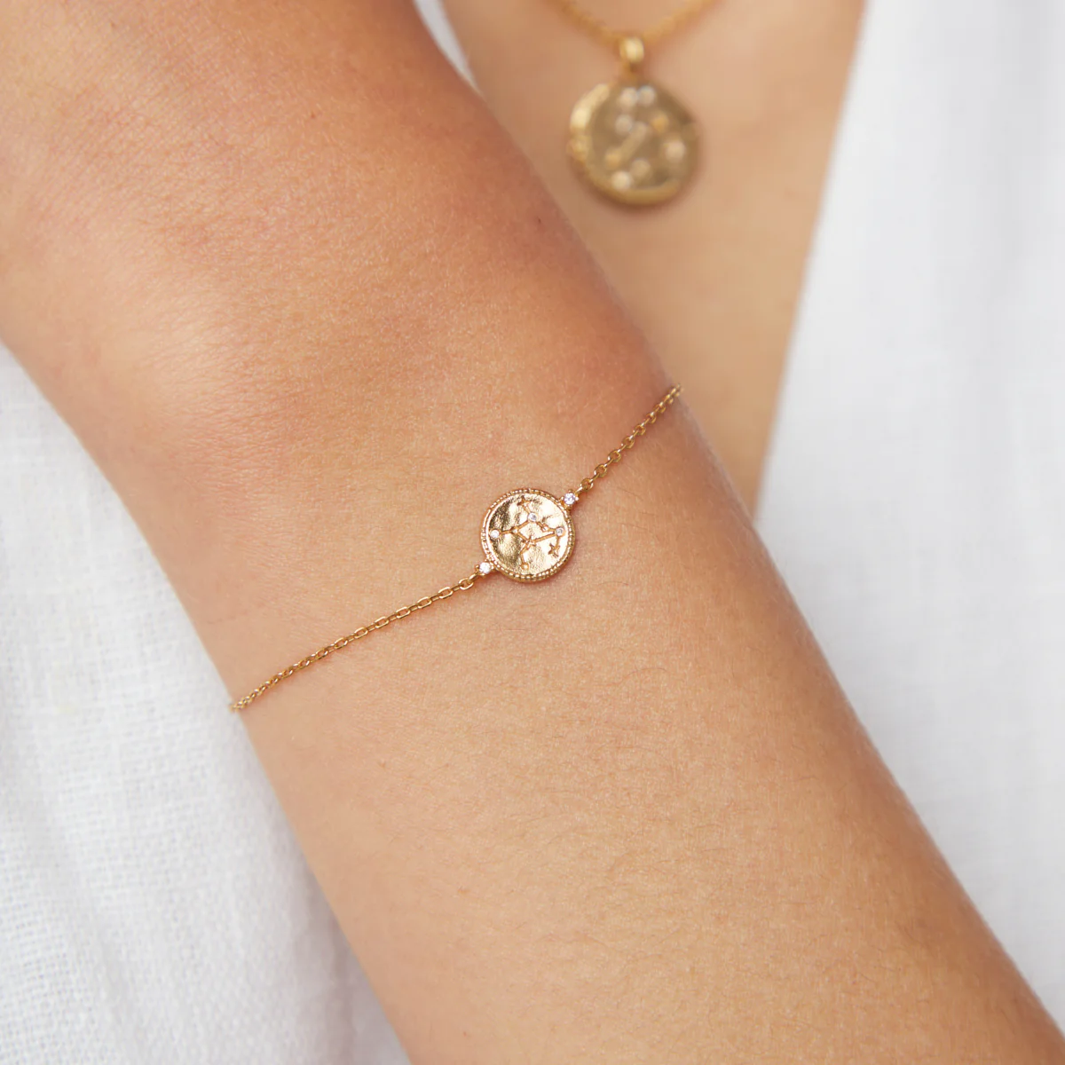 Virgo Zodiac Bracelet in Gold - Image 2