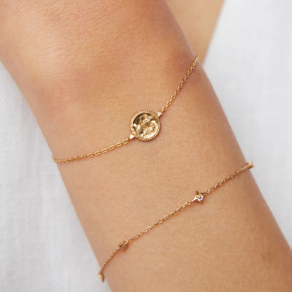 Virgo Zodiac Bracelet in Gold - Image 3
