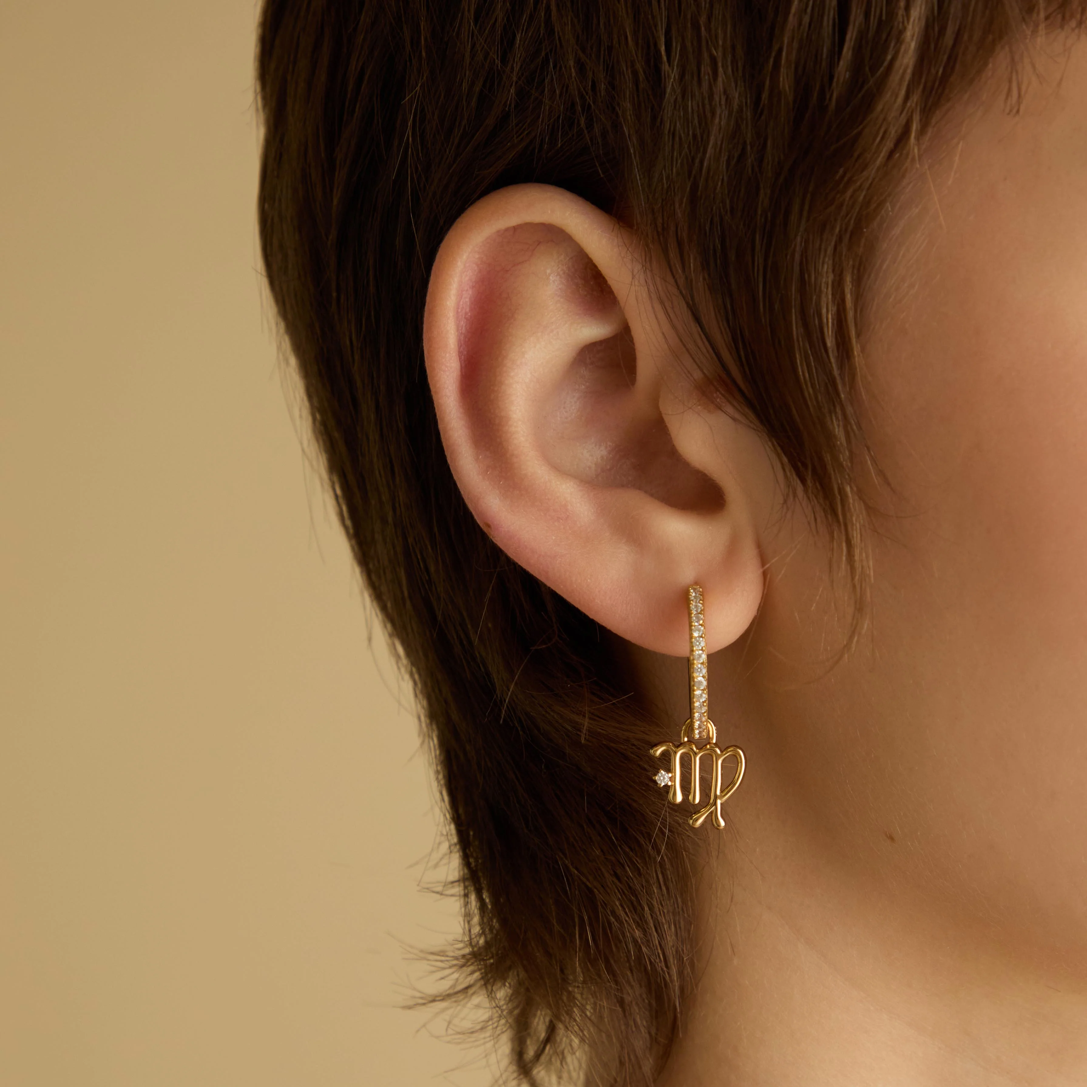Virgo Zodiac Clip Charm in Gold - Image 2