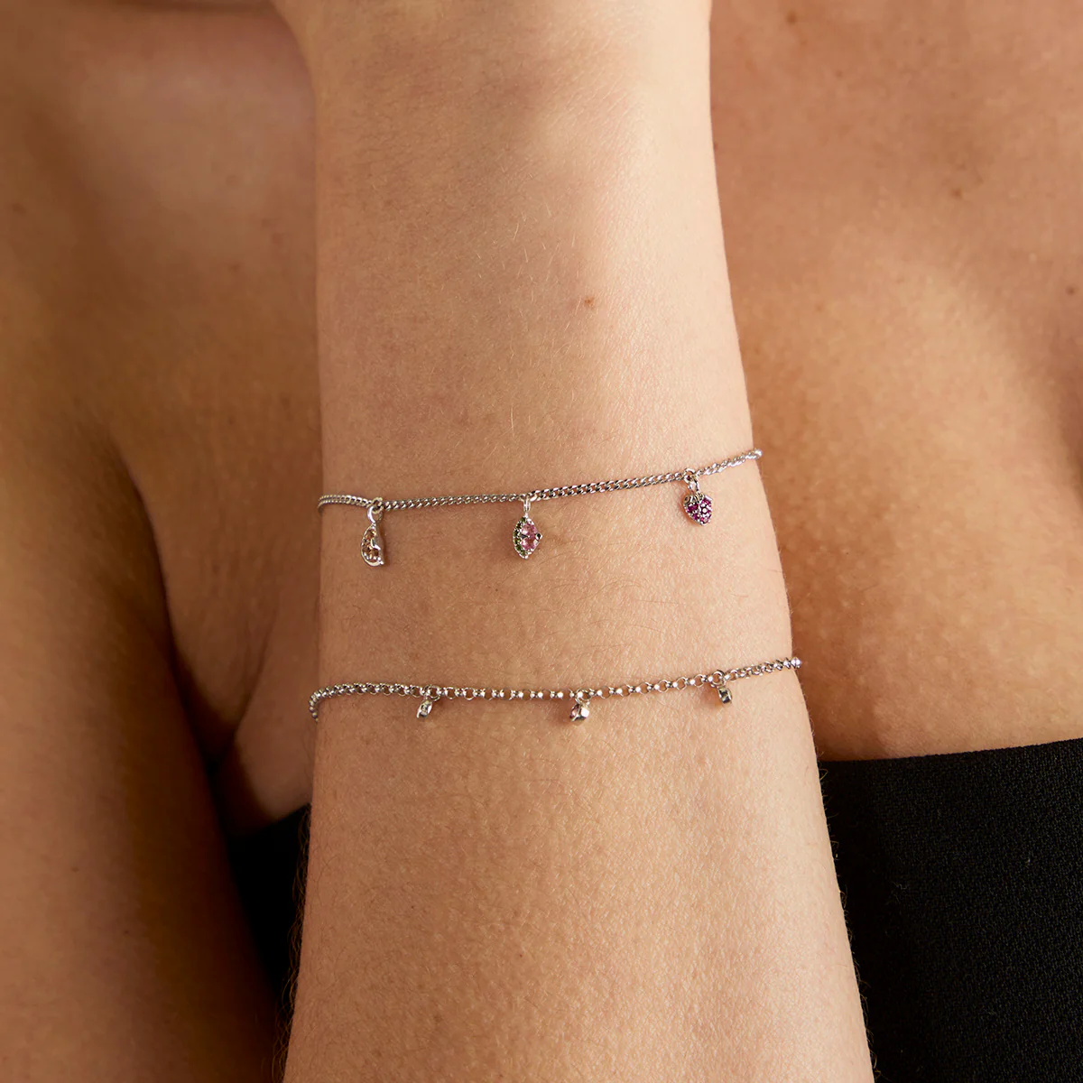 Watermelon Charm 9k White Gold - Image 2