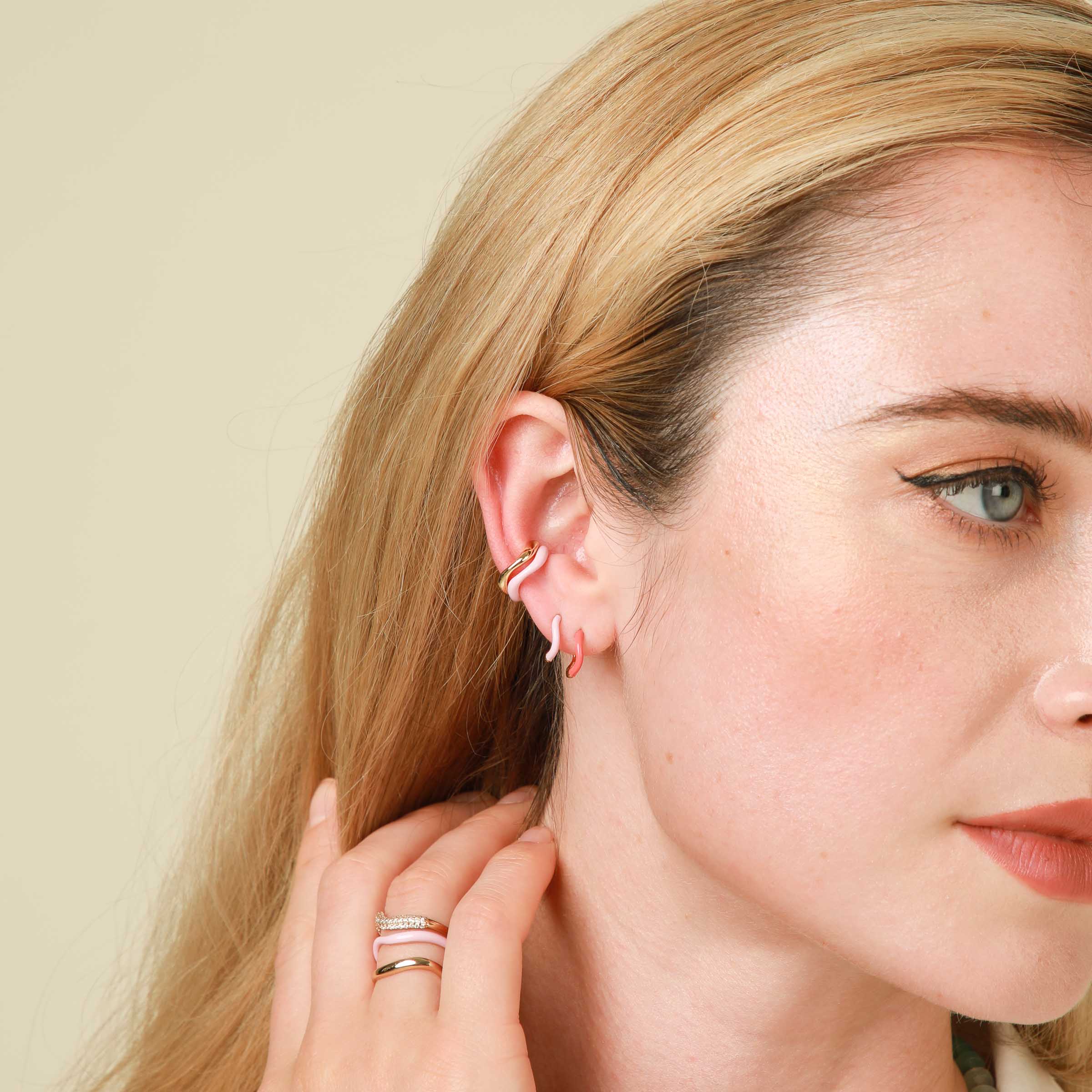 Wave Ear Cuff in Gold - Image 6