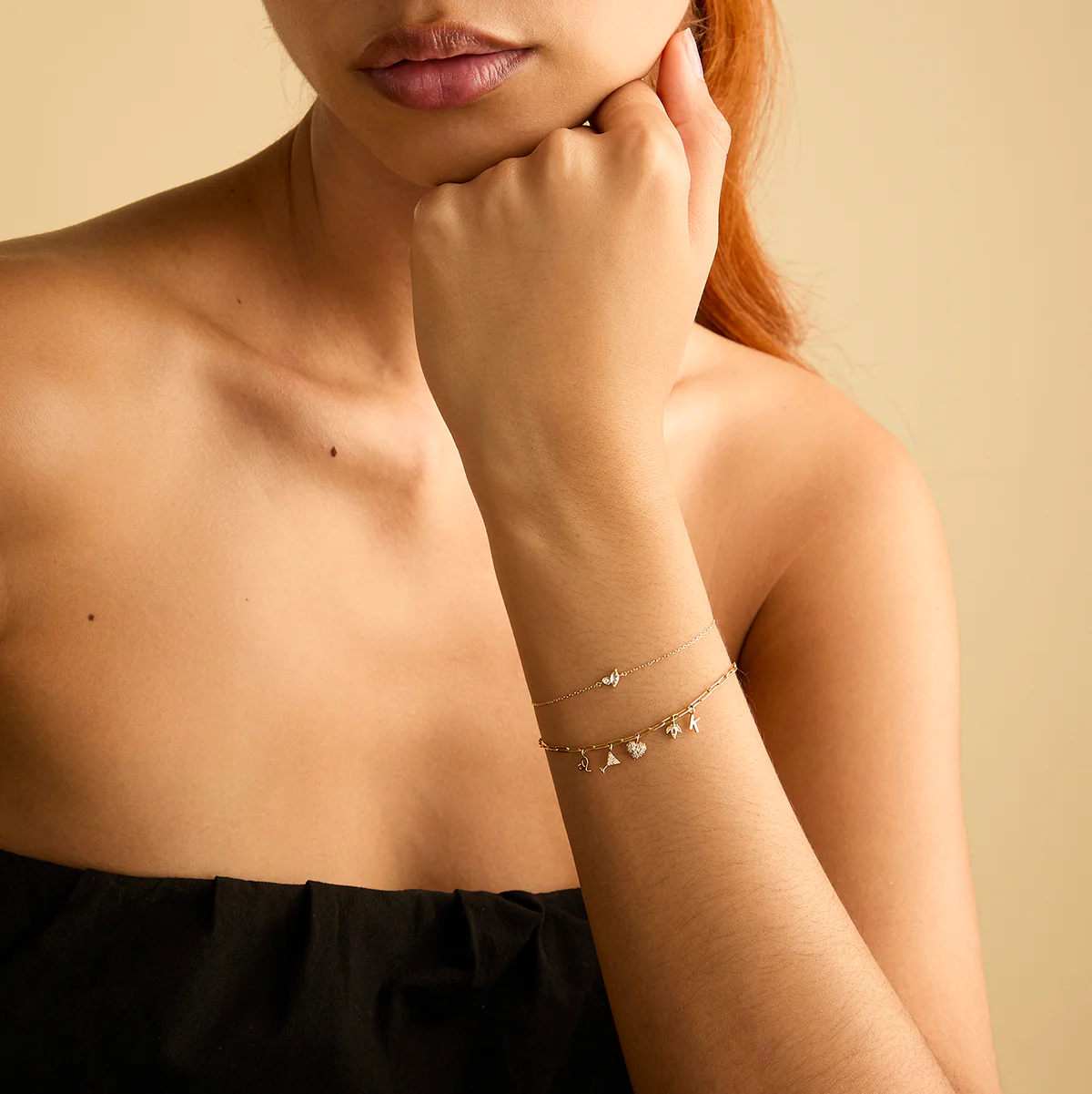 White Topaz Cluster Bracelet in 9k Gold - Image 4