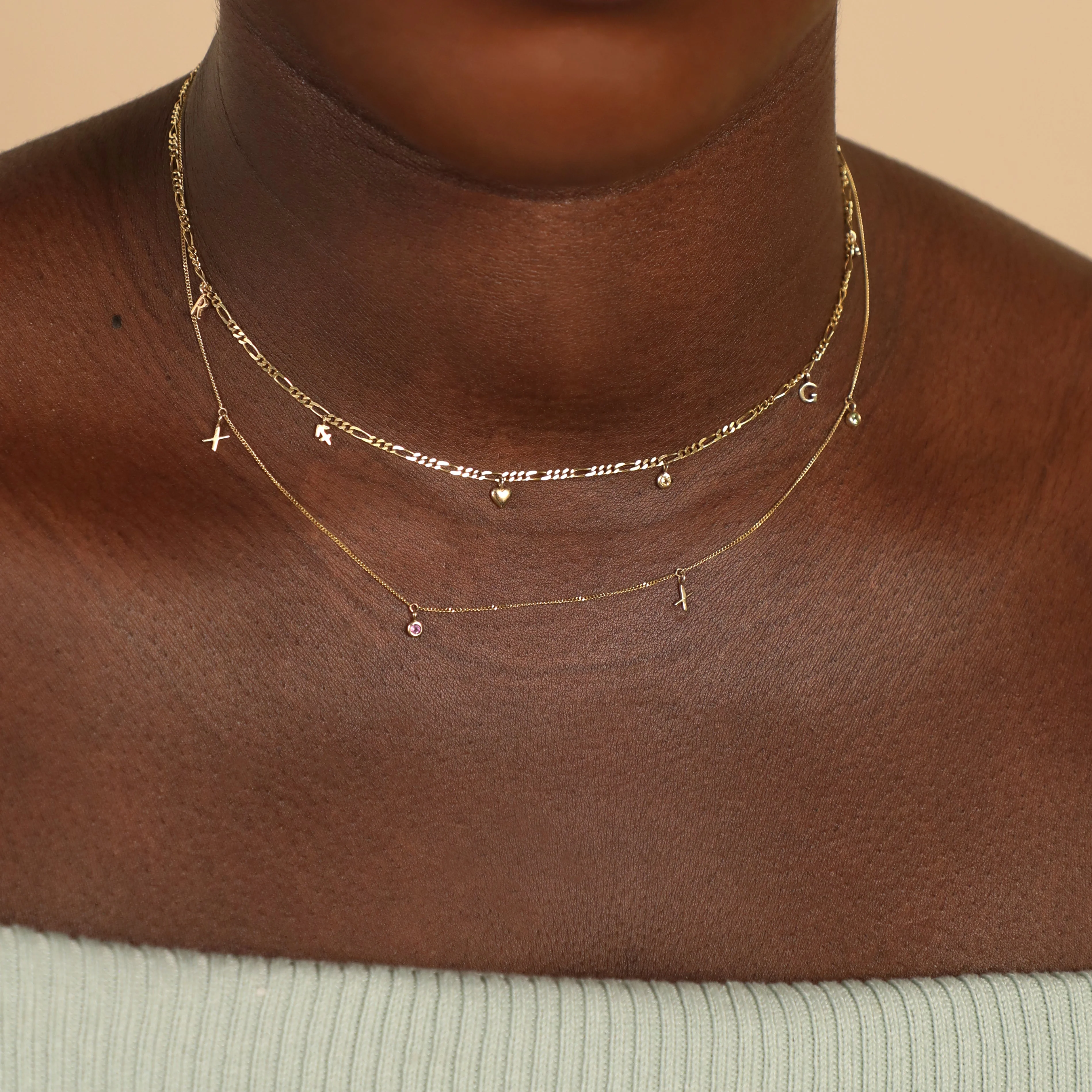 X Initial Charm 9k Gold - Image 3